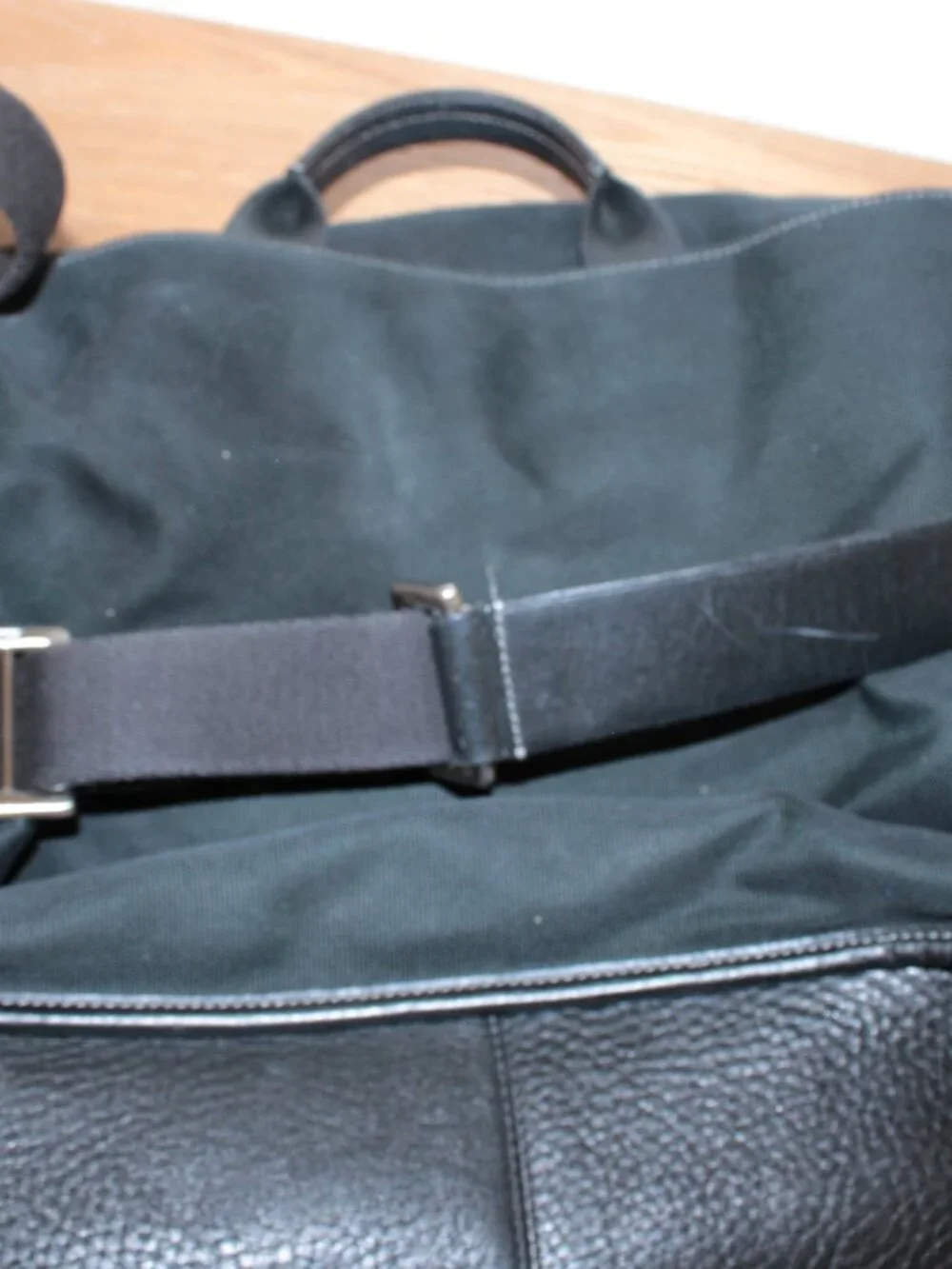 Coach Black Canvas & Leather Briefcase Messenger Bag